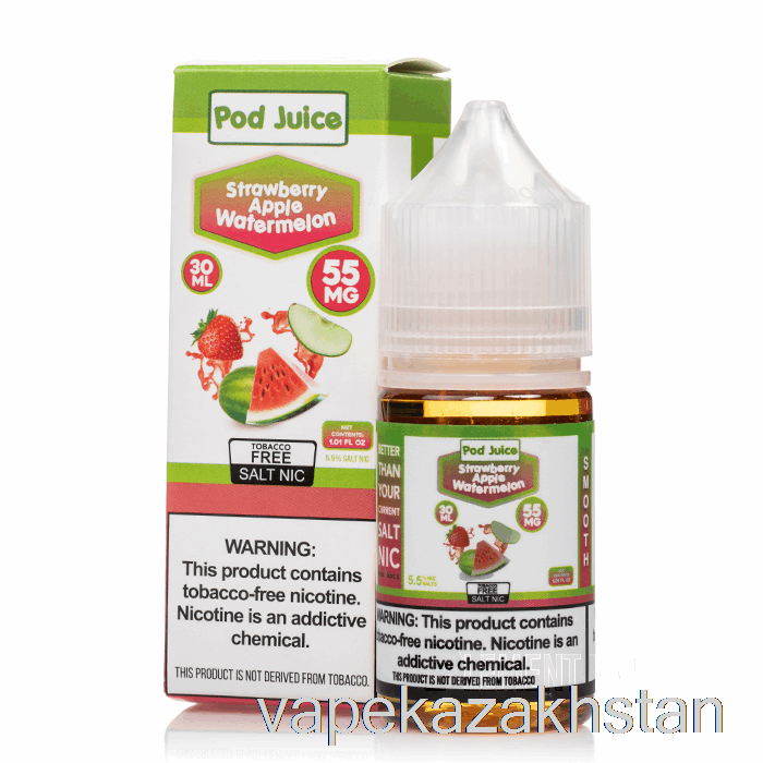 Vape Disposable Strawberry Apple Watermelon - Pod Juice - 30mL 35mg